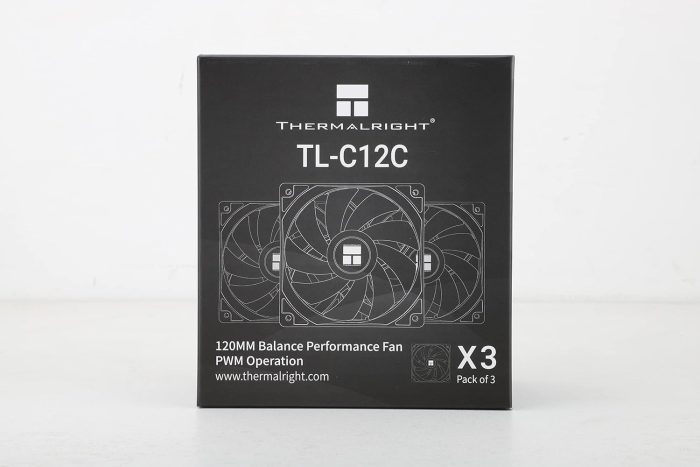 Thermalright TL-C12C CPU Fan 120mm Case Cooler Fan, 4pin PWM Cichy wentylator komputerowy z S-FDB łożyska w zestawie, do 1550RPM