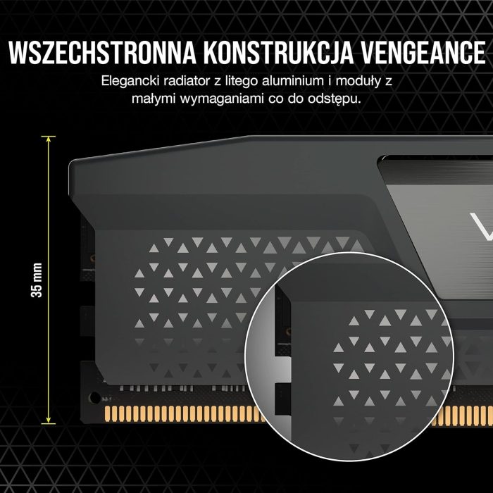 CORSAIR VENGEANCE DDR5 RAM 64 GB (2 x 32 GB) 6000 MHz CL30 AMD EXPO iCUE kompatybilna pamięć komputerowa, szara