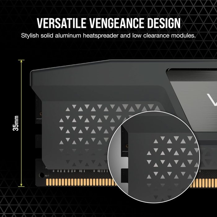 CORSAIR VENGEANCE DDR5 RAM 64 GB (2 x 32 GB) 6000 MHz CL30 AMD EXPO iCUE kompatybilna pamięć komputerowa, szara