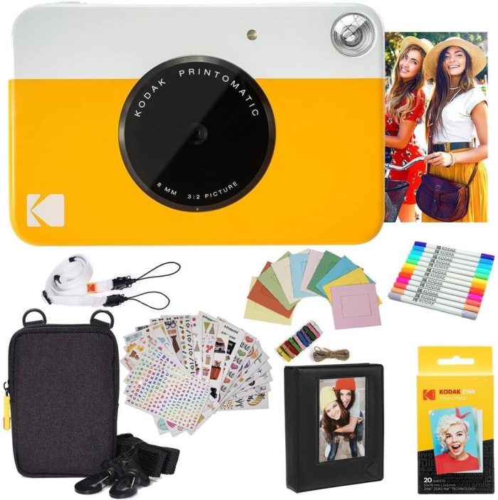 KODAK Printomatic kamera natychmiastowa - odbitki w pełnym kolorze 2x3 (szary) od razu wydrukują wspomnienia.