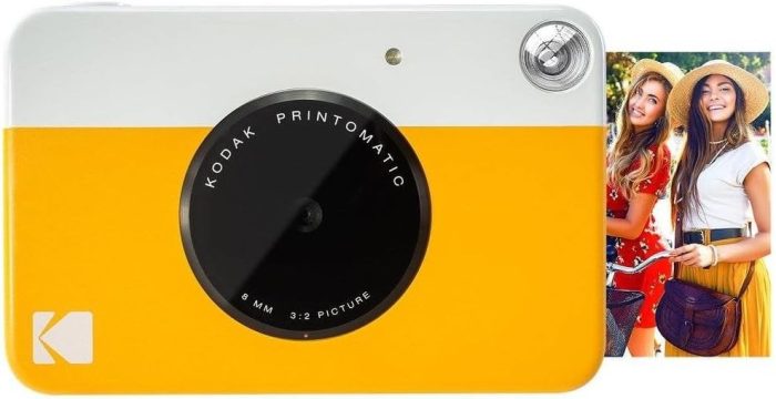 KODAK Printomatic kamera natychmiastowa - odbitki w pełnym kolorze 2x3 (szary) od razu wydrukują wspomnienia.