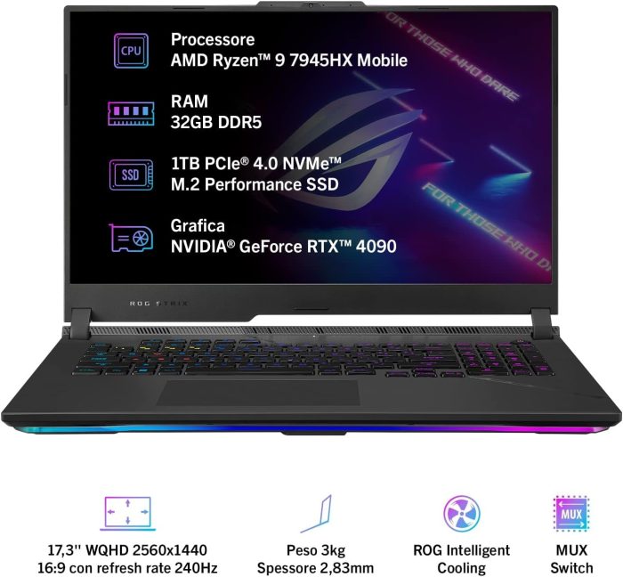 ASUS ROG Flow Z13 GZ301VUB0BZWF3MTF Notebook z ekranem 13,4" QHD+ Glossy, 165 Hz, Intel Core 13 generacji i9-13900H, 16 GB, 1 TB