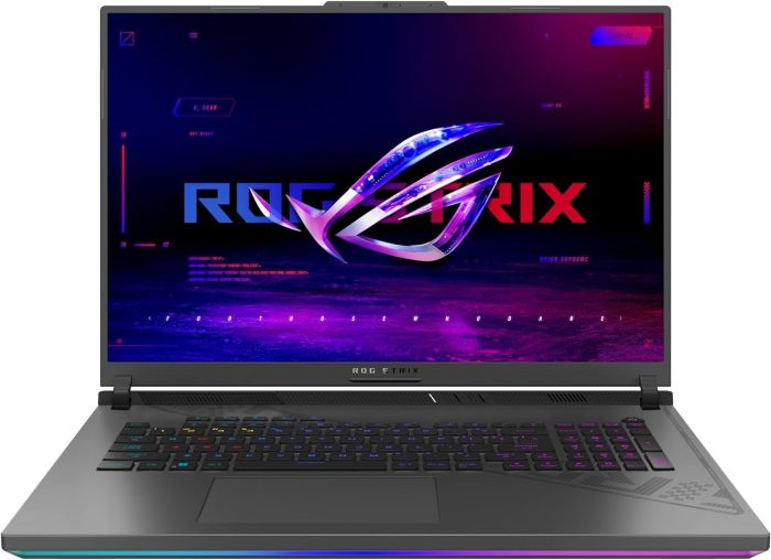 ASUS ROG Strix G18 laptop gamingowy, 18" FHD+ 165 Hz/7 ms, antyodblaskowy wyświetlacz IPS, Intel Core i9-13980HX, 32 GB RAM, 1