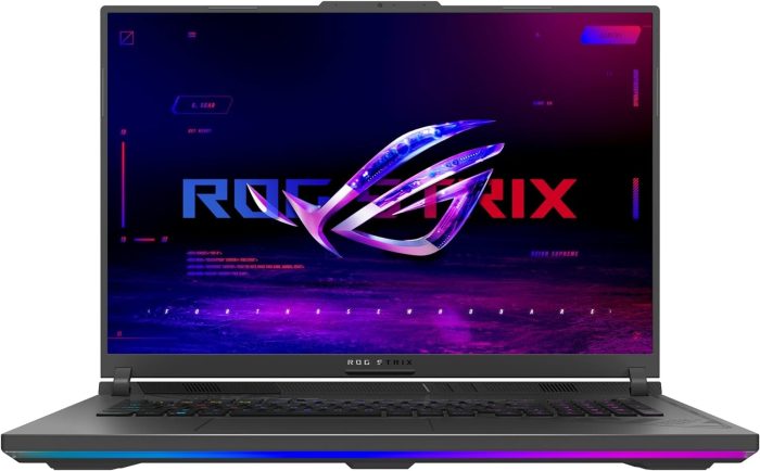 ASUS ROG Strix G18 laptop gamingowy, 18" FHD+ 165 Hz/7 ms, antyodblaskowy wyświetlacz IPS, Intel Core i9-13980HX, 32 GB RAM, 1