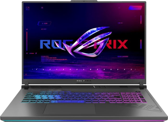 ASUS ROG Strix G18 laptop gamingowy, 18" FHD+ 165 Hz/7 ms, antyodblaskowy wyświetlacz IPS, Intel Core i9-13980HX, 32 GB RAM, 1