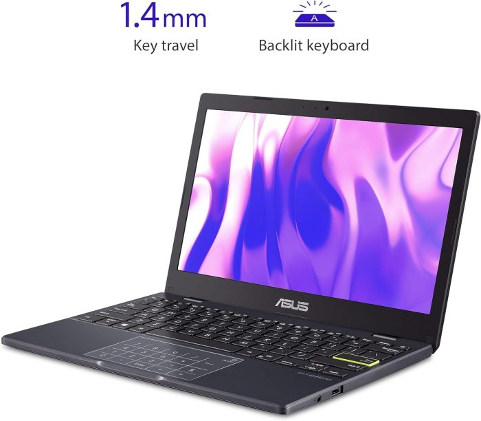 ASUS Vivobook Go 12 L210 11,6-calowy ultracienki laptop, wersja 2022, Intel Celeron N4020, 4 GB RAM, 64 GB eMMC, Win 11 Home w