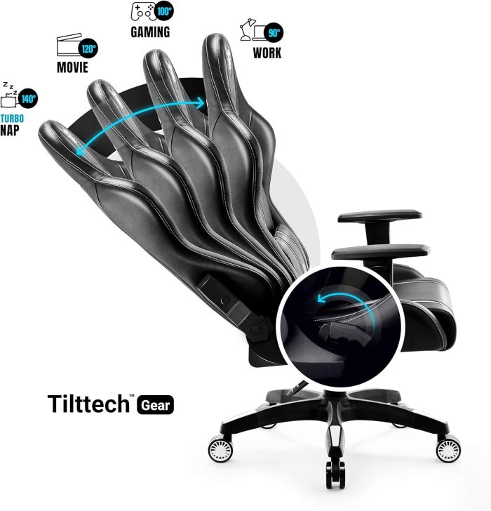 Diablo X-One 2.0 Fotel Gamingowy Krzesło Biurowe Dla Gracza Obrotowy Regulowane Podłokietniki Ekoskóra Ergonomiczny Design