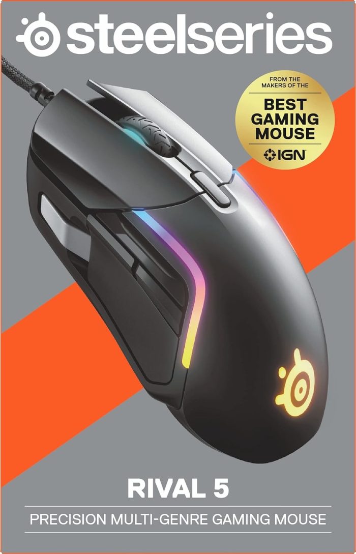 SteelSeries Rival 3 Wireless Mysz do gier - Ponad 400 godzin żywotności baterii - Technologia Dual Wireless 2.4 GHz i Bluetooth