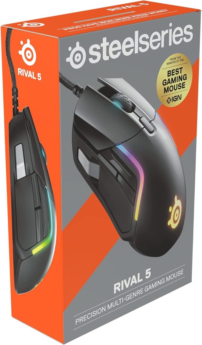 SteelSeries Rival 3 Wireless Mysz do gier - Ponad 400 godzin żywotności baterii - Technologia Dual Wireless 2.4 GHz i Bluetooth