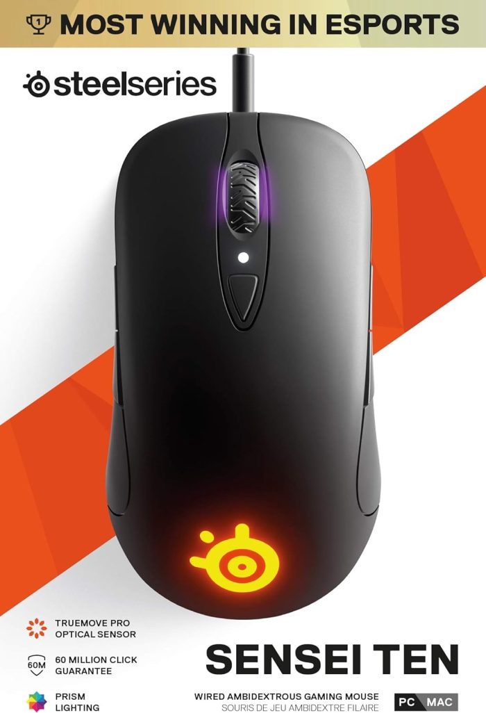 SteelSeries Rival 3 Wireless Mysz do gier - Ponad 400 godzin żywotności baterii - Technologia Dual Wireless 2.4 GHz i Bluetooth