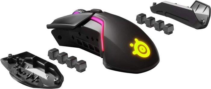 SteelSeries Rival 3 Wireless Mysz do gier - Ponad 400 godzin żywotności baterii - Technologia Dual Wireless 2.4 GHz i Bluetooth