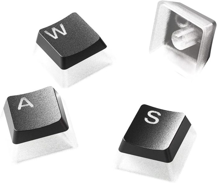 SteelSeries PrismCaps – Nakładki na klawisze Double Shot PBT – Wytrzymałe termoplastyczne nakładki PBT – Kompatybilne z