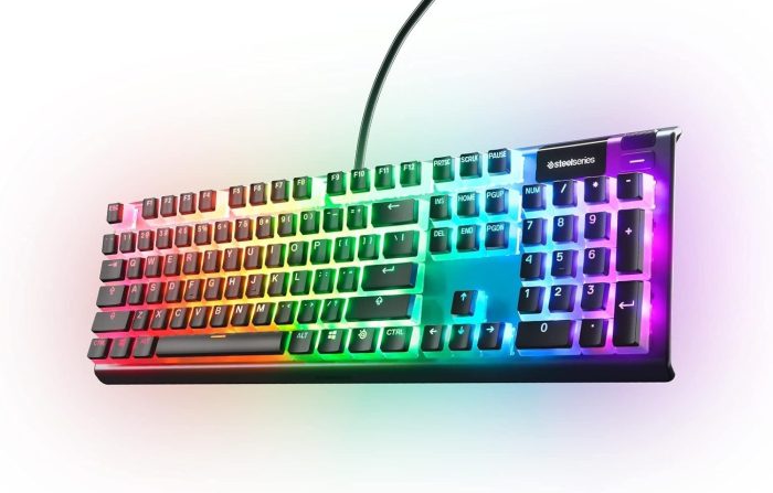 SteelSeries PrismCaps – Nakładki na klawisze Double Shot PBT – Wytrzymałe termoplastyczne nakładki PBT – Kompatybilne z