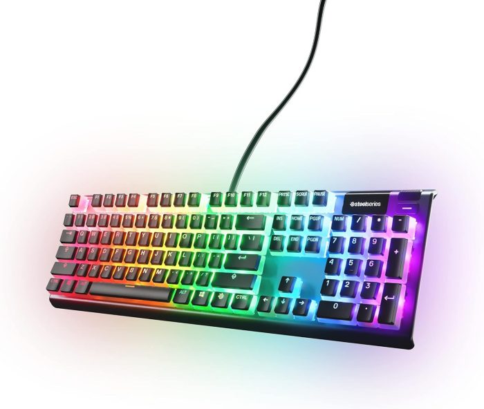 SteelSeries PrismCaps – Nakładki na klawisze Double Shot PBT – Wytrzymałe termoplastyczne nakładki PBT – Kompatybilne z