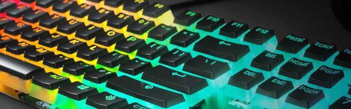 SteelSeries PrismCaps – Nakładki na klawisze Double Shot PBT – Wytrzymałe termoplastyczne nakładki PBT – Kompatybilne z