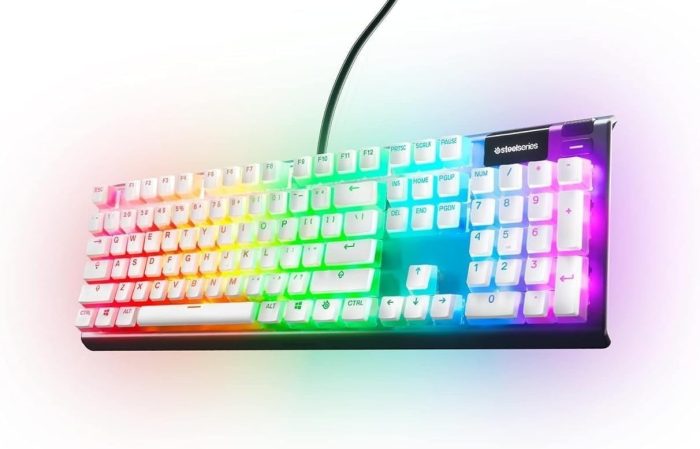 SteelSeries PrismCaps – Nakładki na klawisze Double Shot PBT – Wytrzymałe termoplastyczne nakładki PBT – Kompatybilne z