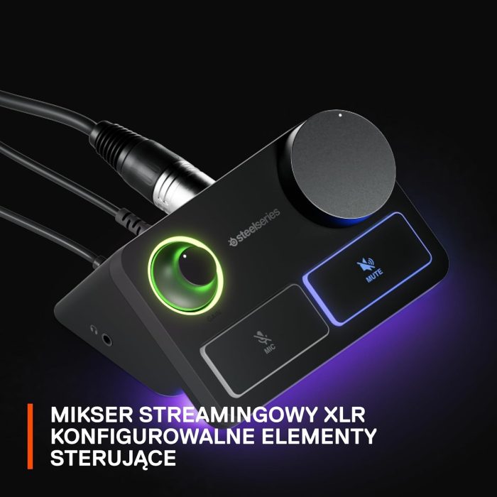 SteelSeries Alias Mikrofon USB do komputera PC — 3 razy większa kapsuła do gier, streamingu i podcastów — Redukcja szumów SI —