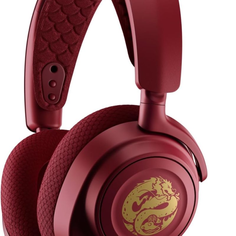 SteelSeries Arctis Nova 7 Wireless - Multi-Platform Gaming Headset - Dragon Edition - głośniki + nakładki - Podwójna łączność