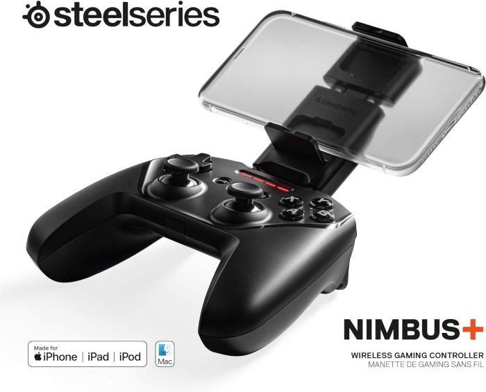 SteelSeries Kontroler Nimbus+ - Sprawniejsze działanie na wszystkich urządzeniach Apple